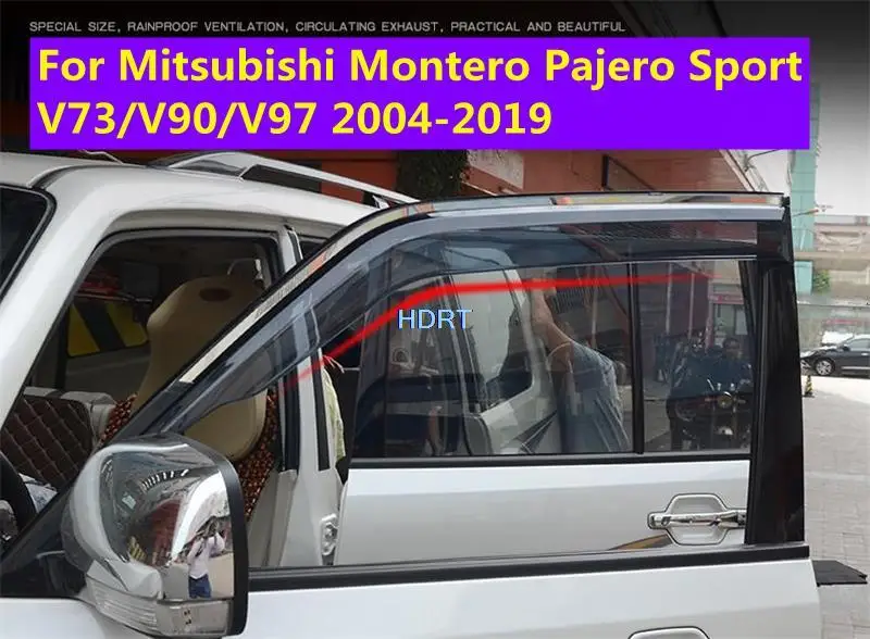 

Window Visor For Mitsubishi Montero Pajero Sport/V73/V90/V97 2004-2019 Car Wind Shields Sun Rain Guards Side Deflector Exterior