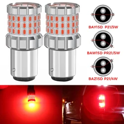 BMTxms 2Pcs 1157 BAY15D P21/5W P21 5W BAW15D PR21 5W BAZ15D P21 4W LED Car Moto Brake Stop Lights Tail Red Signal Lamp Bulbs 12V