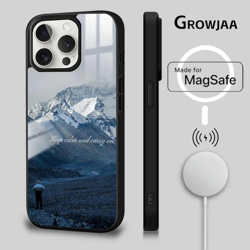 Mountains Rivers Lakes And Seas Phone Case For iPhone 15 14 13 12 11 Pro Max Plus Magsafe Wireless Charging Cover