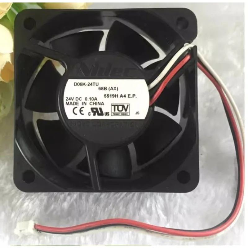 Cooler Fan for Nidec D06K-24TU 24V 0.1A Cooling Fan 6CM 6025 60x60x25mm