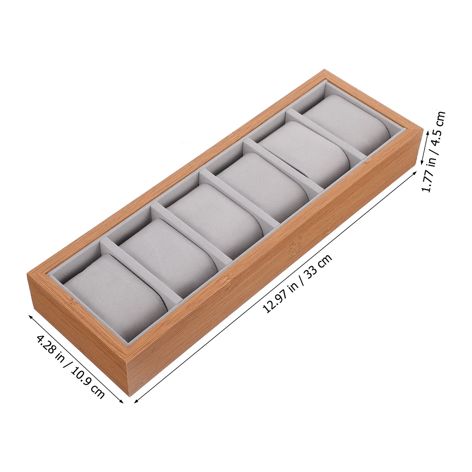 Elegant Wooden Watches Organizer Tray High Quality Smooth Surface Divided Compartments for Watch Storage Display and Jewelry