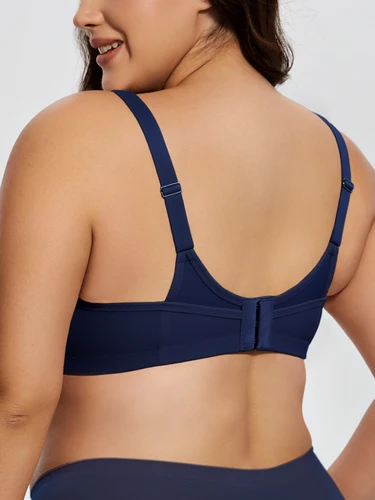 Imagen 2 del producto Wingslove-sujetadores deportivos para mujer, sin aros, sin relleno, talla grande, de alto impacto, a prueba de golpes, para gimnasio, Fitness, ropa interior con tirantes anchos