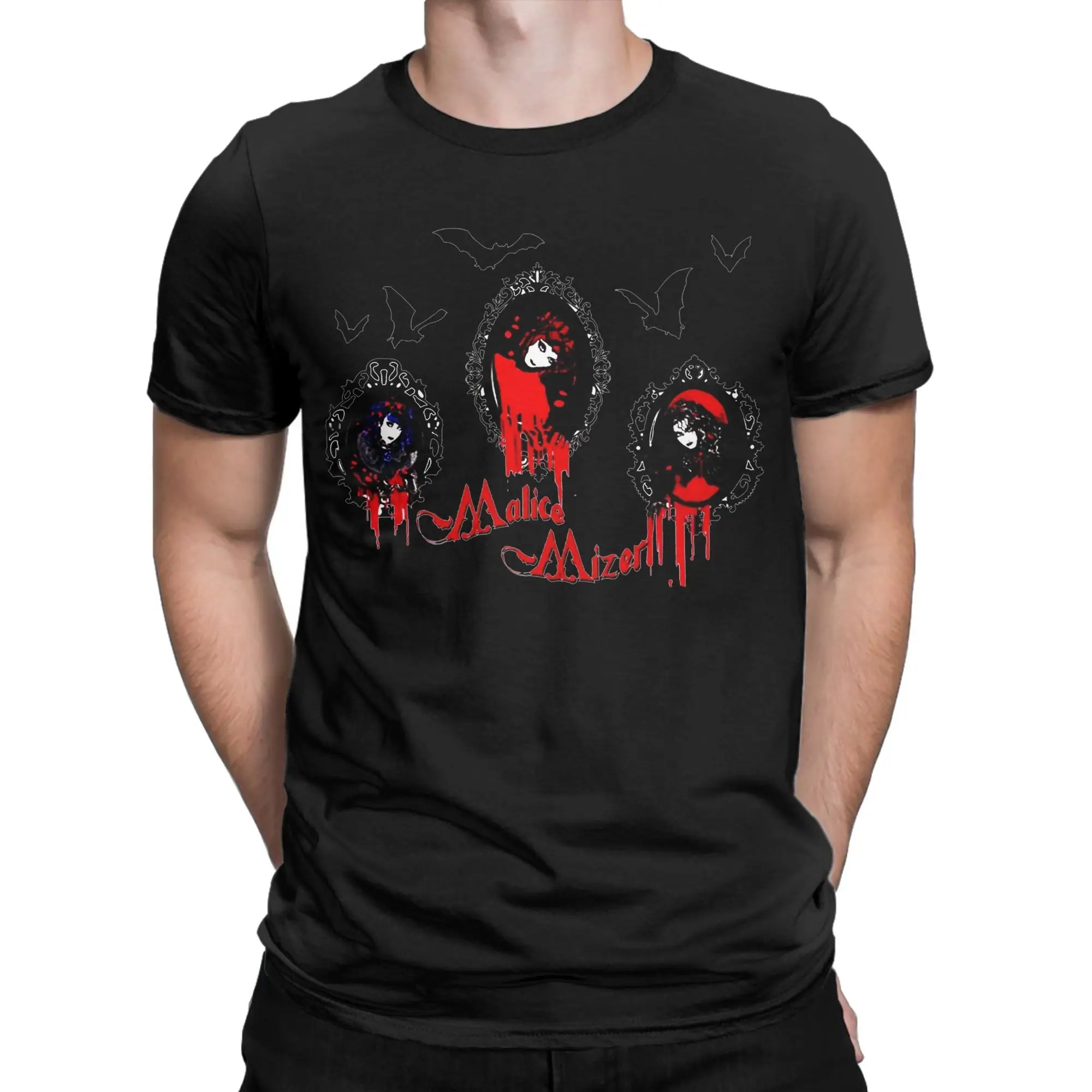 Malice Mizer Visual Kei Japanese Rock Band Gothic Summer  T Shirts Couple Cotton O Neck Oversized Clothes Short-Sleeved Tops