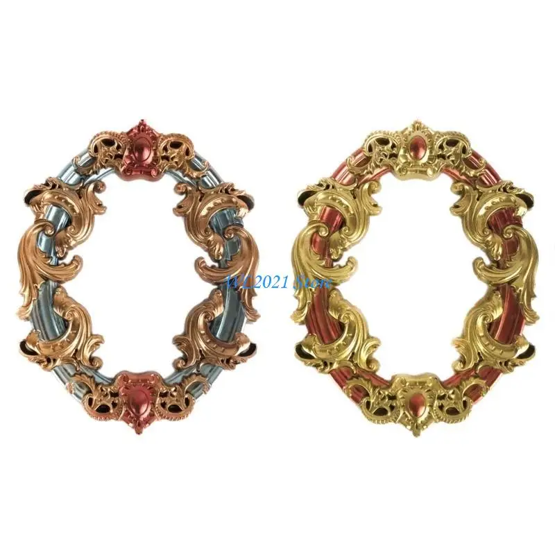 

G5GC Oval Silicone Clay Molds Jewelry Tool Silicone Photo Frame Moulds Epoxy Resin Silicone Moulds for DIY Making Craft