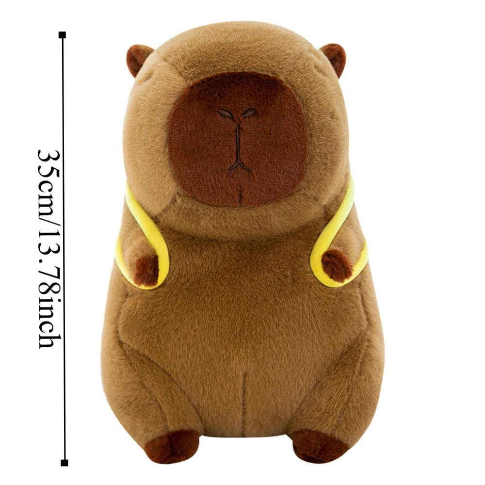 Sleeping Pillow Bee Capybara Plush Toy Soft Fluffy Capybara Plush Doll Cartoon Simulation Capibara Anime Fluffty Toy Christmas