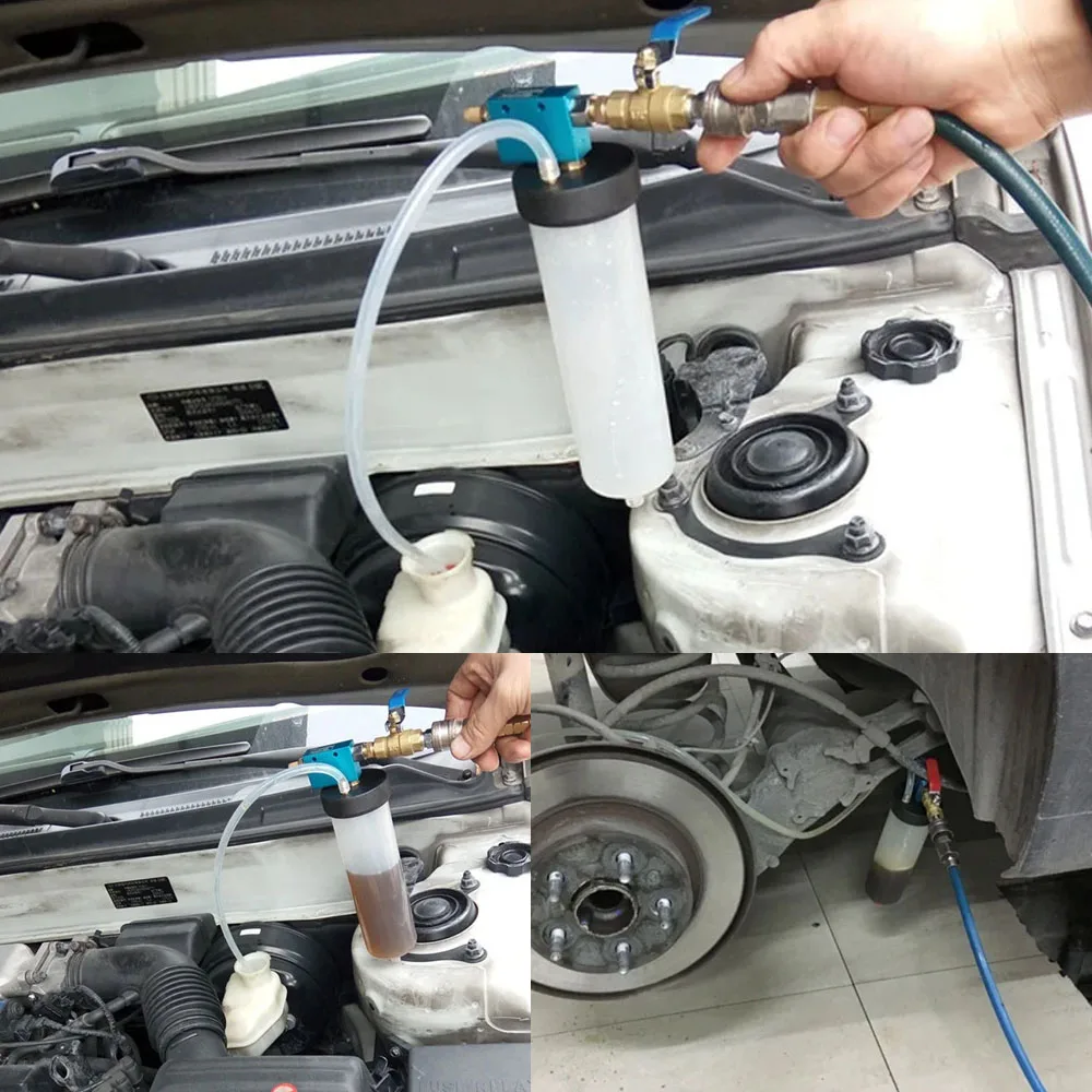 오일 교환 도구 자동차 유압 브레이크 유체 범용 자동 브레이크 유체 교체 오일 블 리더 빈 교환 배수 키트 썸네일 5