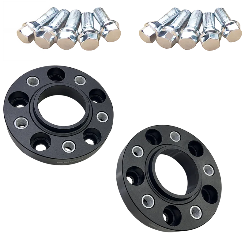 Car Modification Parts 30mm 1.18 5X120 65.1 mm Wheel Center Wheel Washers with Tapered Bolts 14X1.5 for Volkswagen Touareg 7L