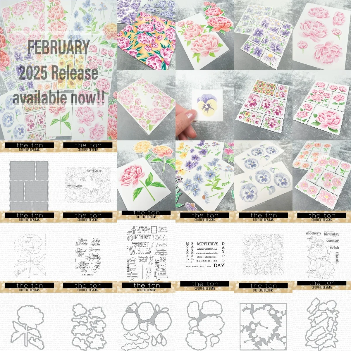 Peony Flower Mini Happy Pansy stencils Metal Cutting Dies Stamps For DIY Decorating Scrapbook Paper Card Album Embossing Craft view 5