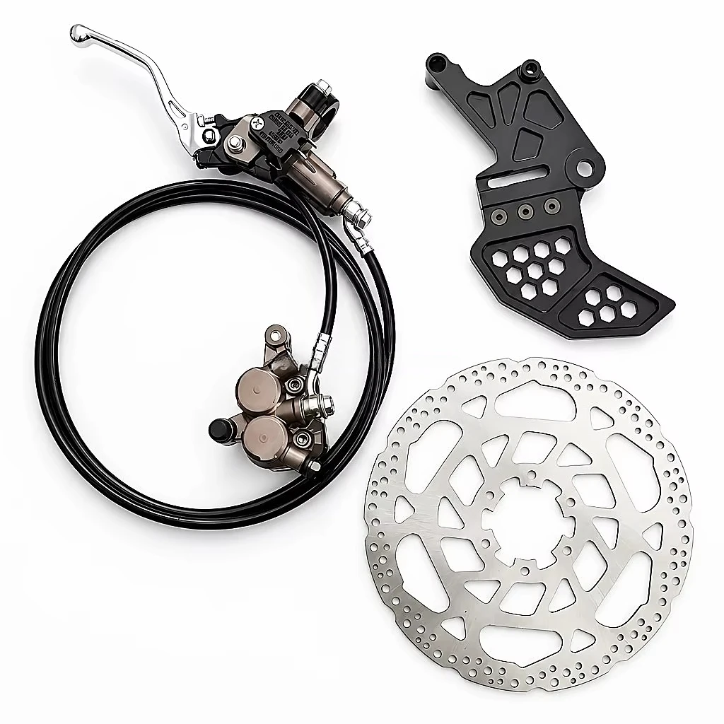 JFG Rear Brake Assembly Motorcycle Disc Bracket Hydraulic Brake Set Custom Laser Logo For Surron Ultra Bee Surron Light Bee`
