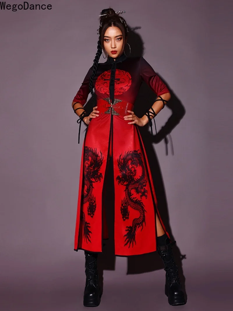 

Новое платье для выступлений в китайском стиле, элегантный костюм Gogo премиум-качества для певицы и DJ, сценический наряд для ночного клуба