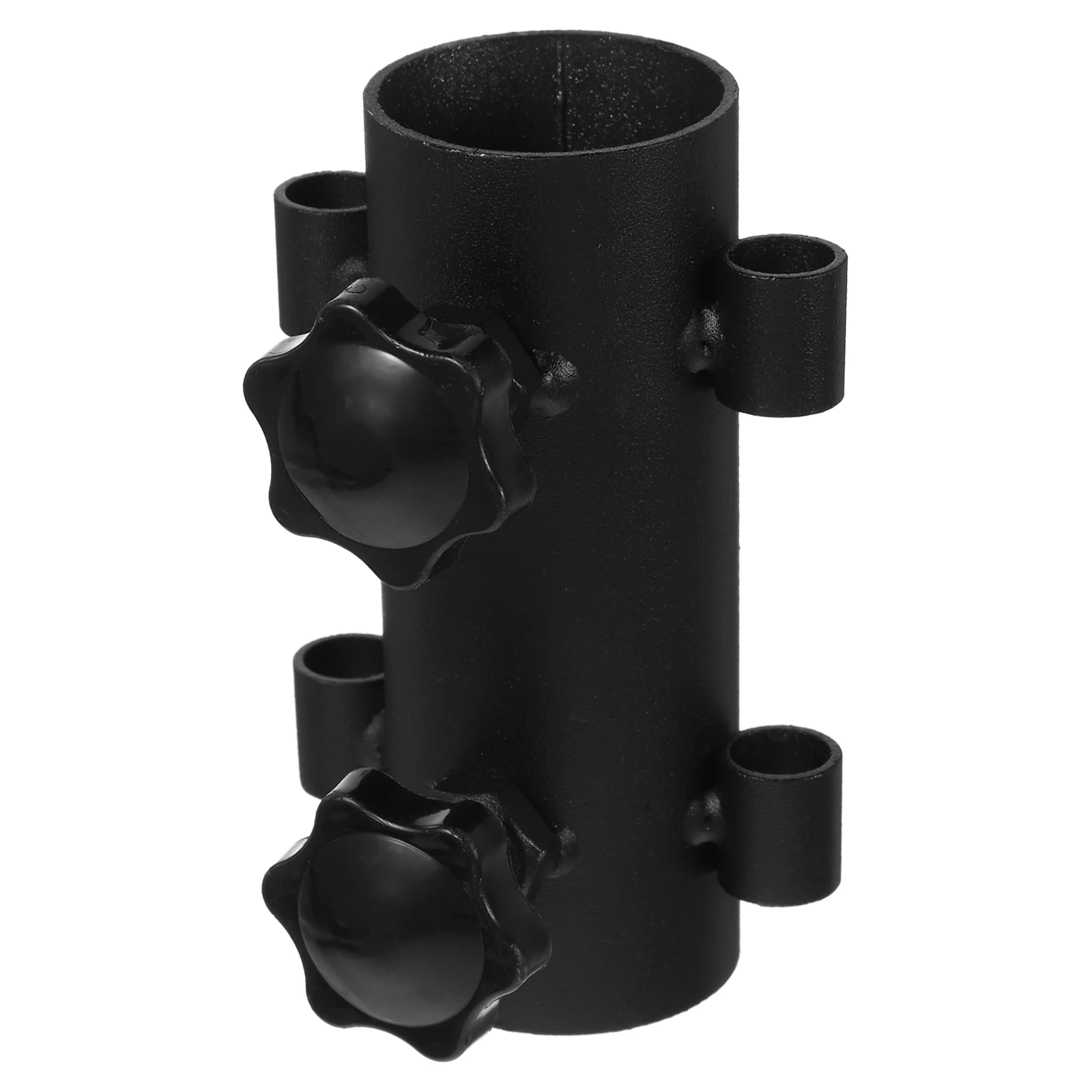

Canopy Pole Fixer Beach Umbrella Clamp Mount Awning Holder Base Camper Flag Black Chair