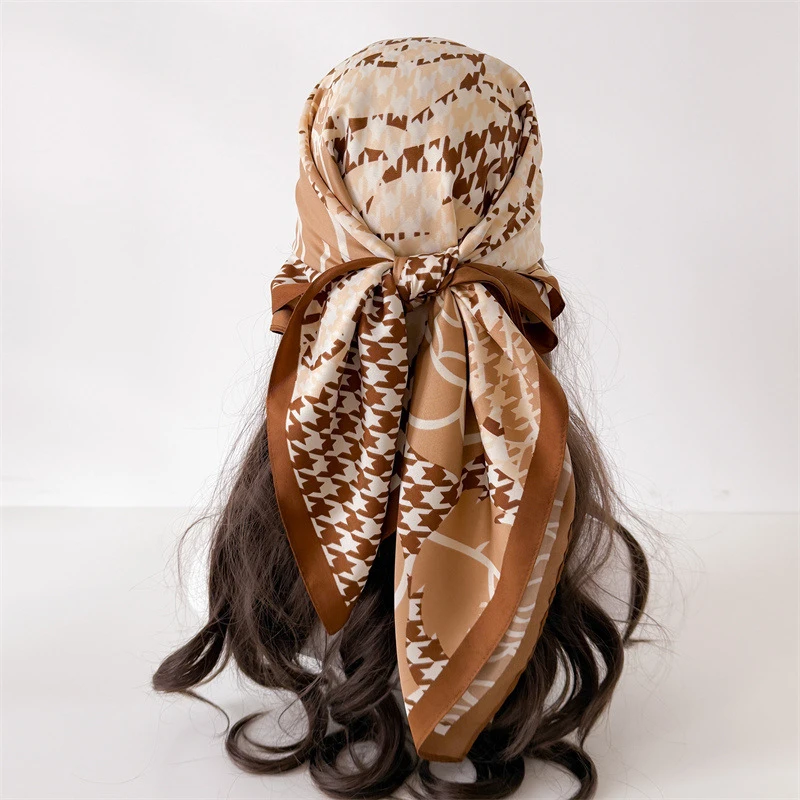 

Элитный бренд: Шелковый платок из твила с принтом весенних роз для женщин – квадратный шарф, шаль, хиджаб, бандана, фулярд, накидка на шею, повязка на голову