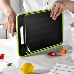 Double-side Cutting Board With Defrosting Function  Chopping Board  Kitchen  Grinding Cutting Board With Knife Sharpener