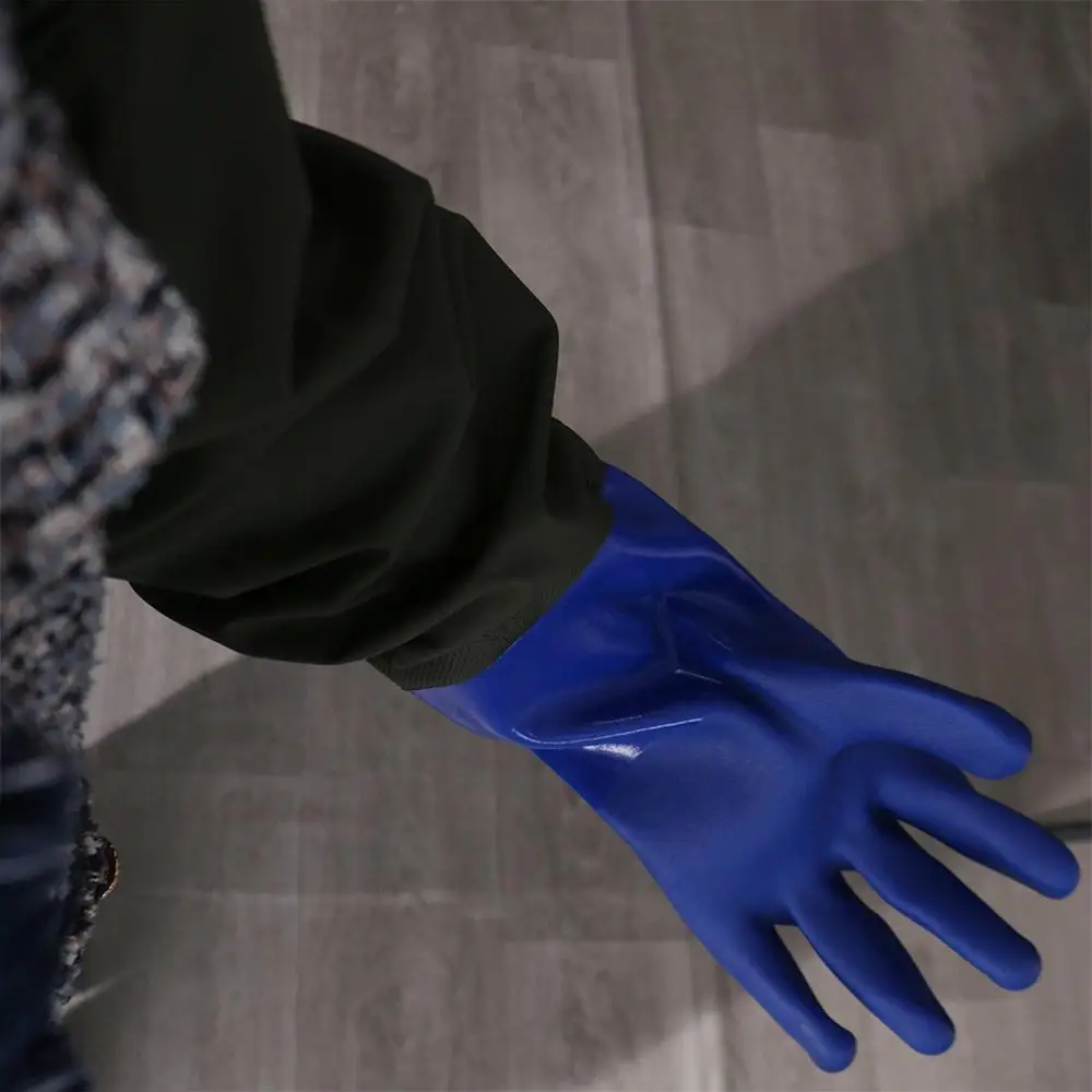 1 Pair Lengthened Labor Protection Waterproof Gloves Reusable Thickened Rubber Glove Wear-Resistant Anti Slip Work Safe Gloves
