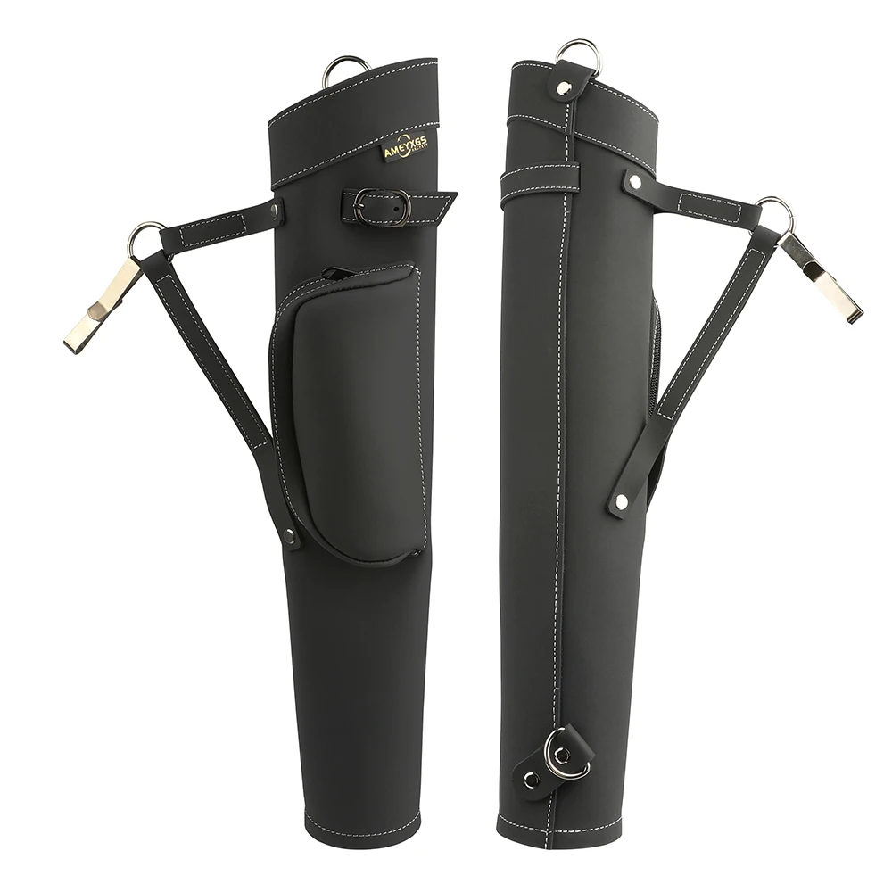 Cowhide Archery Arrow Quiver Can Hold 20-30Pcs Arrow Waist-span Shoulder-Back Adjustable Belt Buckle Arrow Case Hunting Shooting