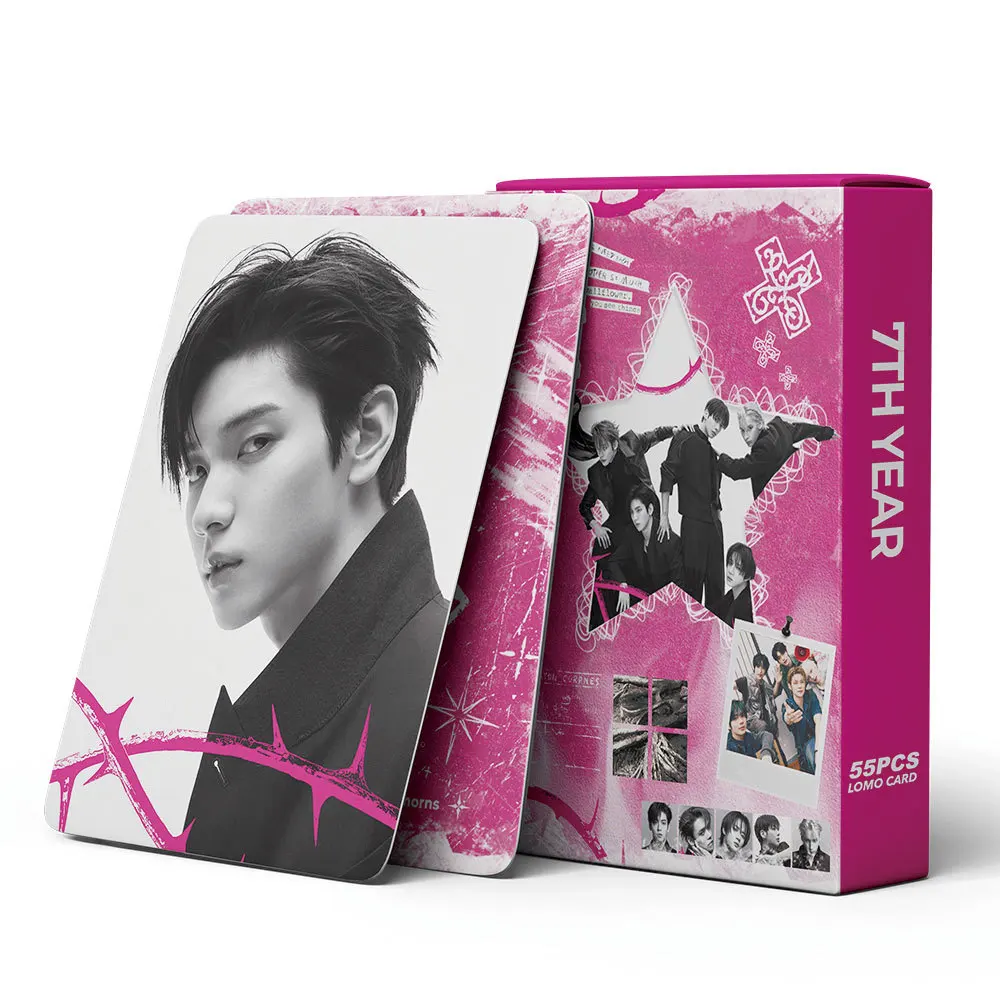 55Pcs Idol New Series 7TH YEAR A Moment Of Stillness In The Thorns Lomo Card HUENINGKAI TAEHYUN BEOMGYU SOOBIN YEONJUN Fans Gift
