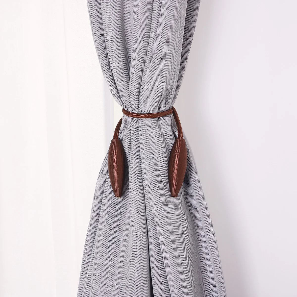 

2pc Curtain Tiebacks Shaped Drapery Rope Clips Decorative Holdbacks For Living Room Bedroom Bathroom Office Window