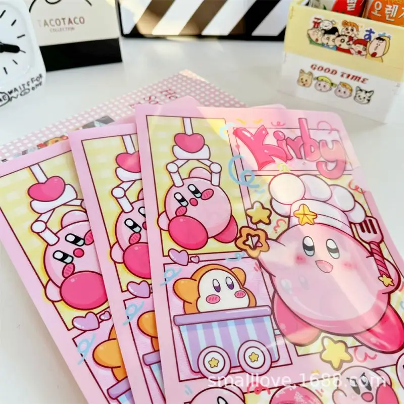 Anime Kawaii Cute Kirby File Pocket Test Paper Folder A4 Cartoon Pink Student Stationery Kids Friend Gift Birthday Gift For Girl