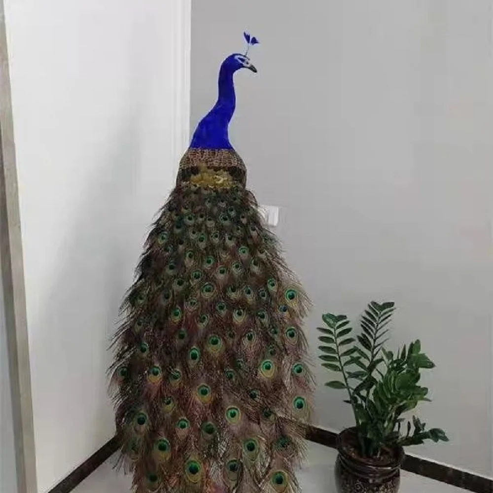 

new long tail simulation peacock model foam&feather beautiful peacock doll about 150cm