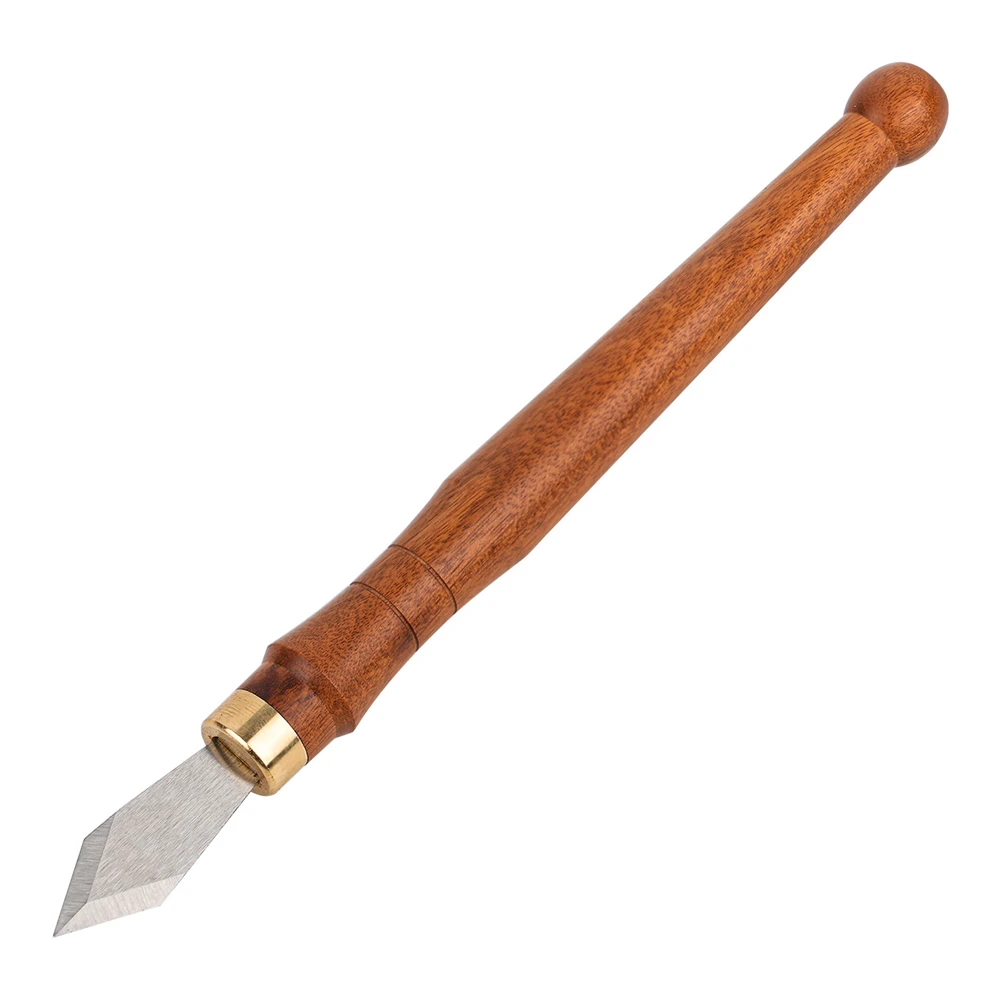 Woodworking Marking Knife MG0-000-0166 1.1mm High Speed Steel Blade Sourwood Handle Brass Ferrule Lightweight Compact Craft DIY