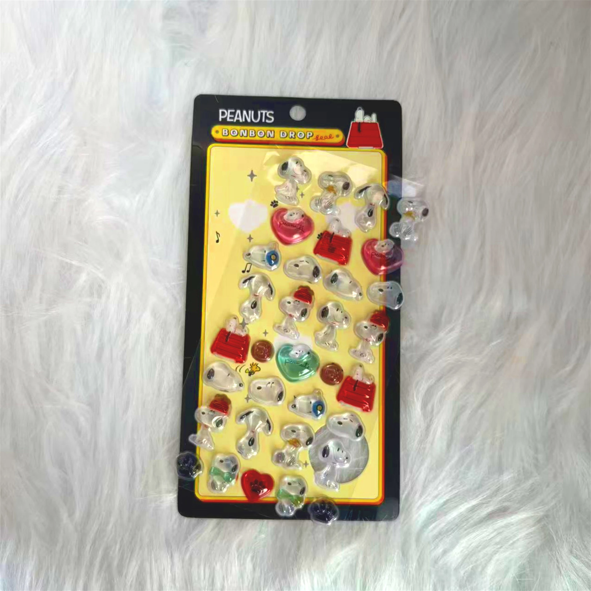 Snoopy 3D Solid Embossed Cartoon Stickers Kids Crystal Decals for DIY Journal & Phone Decoration