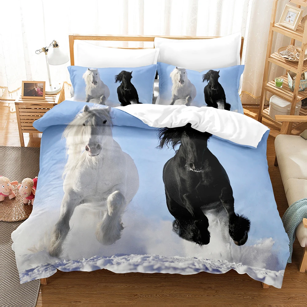 Bedding Set Adults Horse Duvet Cover Sets Kids,twin Full Queen King Bedroom Set Home Textile Housse De Couette Bed Set