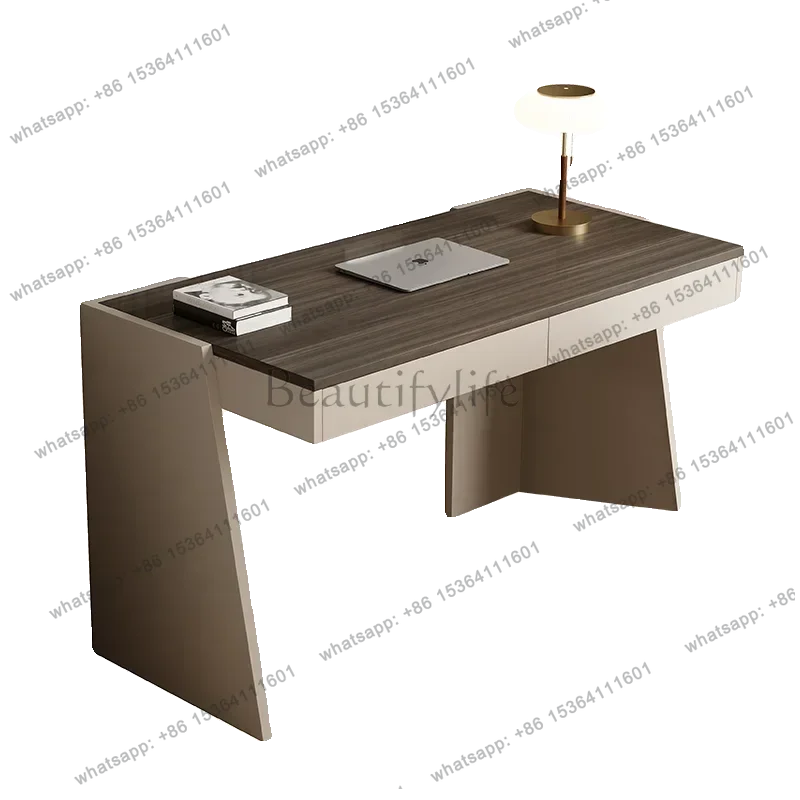 

12Designer Modern Wood Office Desks Storage Drawers Writing Standing Home Computer Desks Gaming Study Scrivania Office Furniture