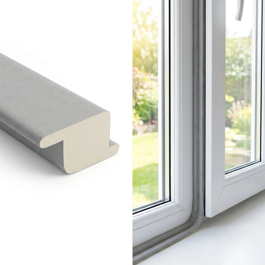 TPU Seal Strip Set Windproof Waterproof Soundproof Dustproof for Sliding Windows Doors Compatible with Outer Inner Middle Gaps