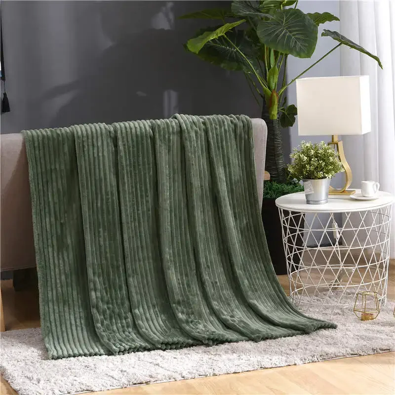 200x230cm Autumn Winter Simple Fleece Blanket Warm Thickened Coral Fleece Blanket Bed Sofa Cover Bedspread Blankets Одеяло Manta