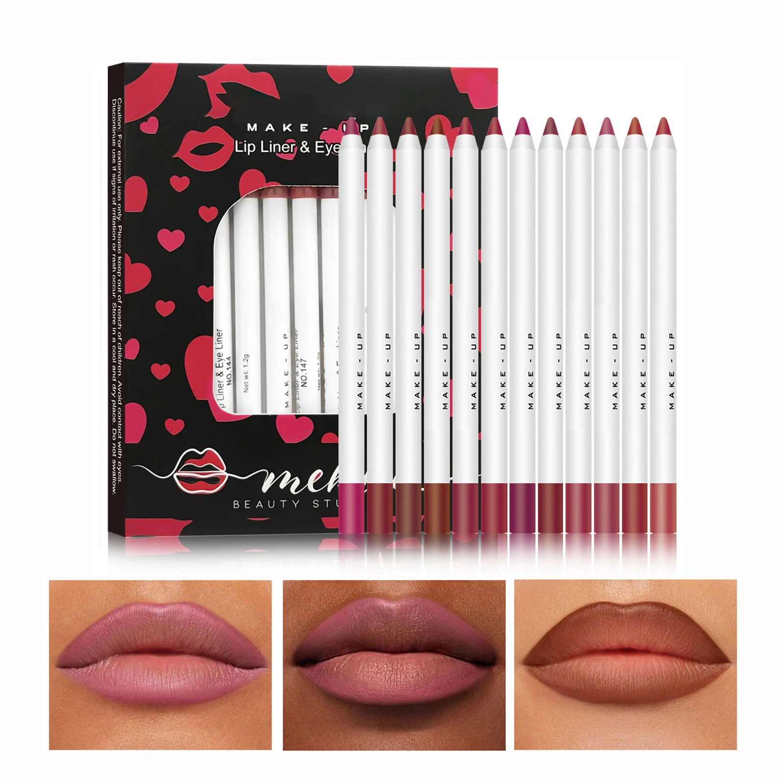 12pcs Mini lipsticks set 12 Colors Lip Gloss Matte Waterproof Lip Glaze Set  Sexy Red Easy Color Lipstick Lip Tinted Lip Stick