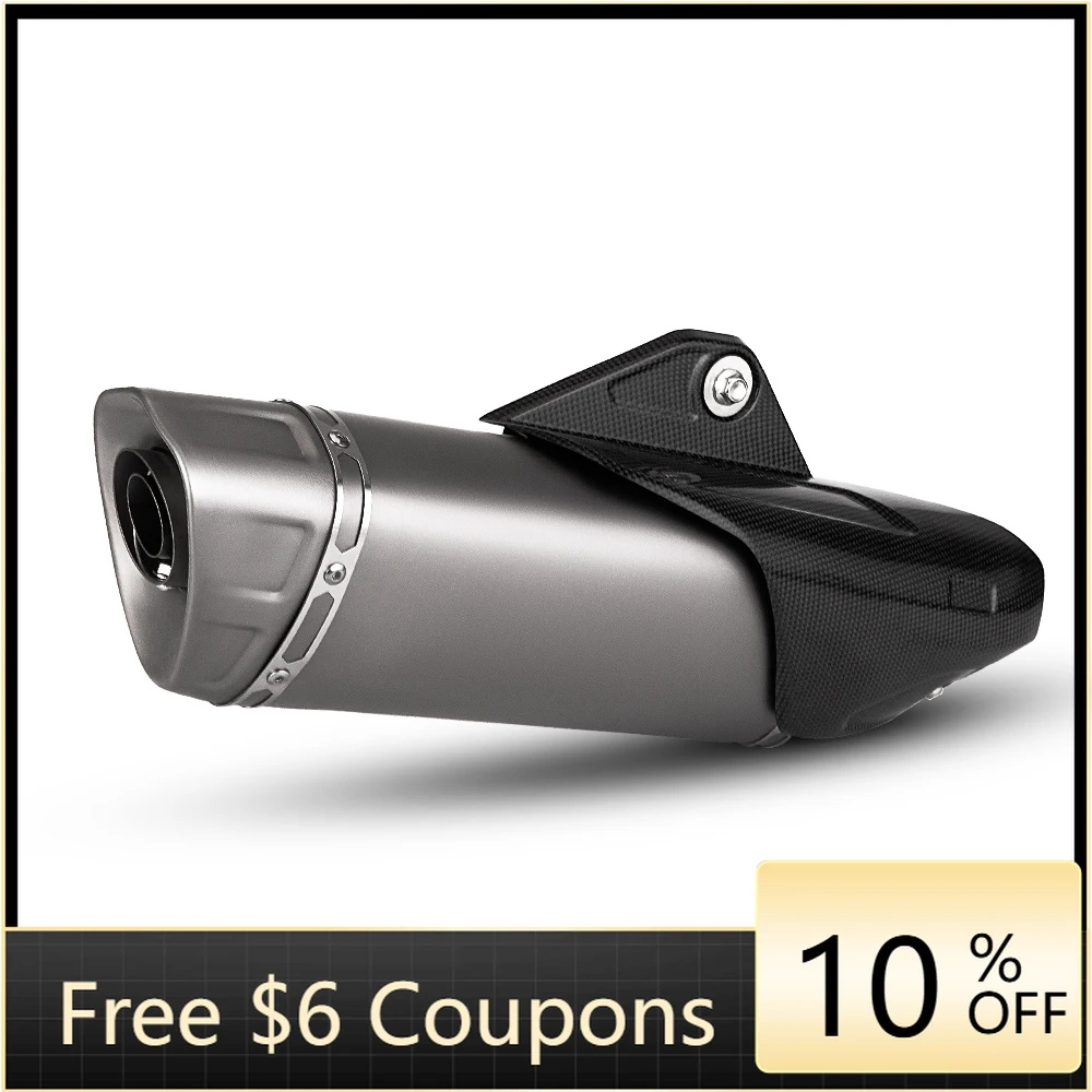

STLF R1 M1 MT10 HAPLT 51mm High Performance Titanium Alloy Carbon Fiber Exhaust Muffler for Motorcycles Universal New Condition