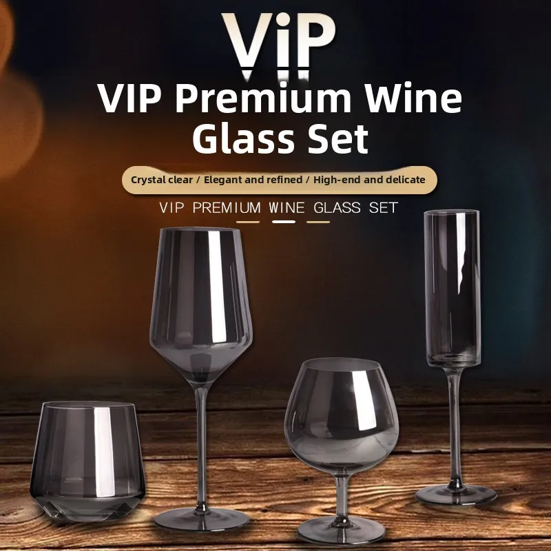 Luxury Private Bar VIP Whiskey Glass Set High End Guest Cupware Personalized Elegant Wine Glasses for Bar Dining Table