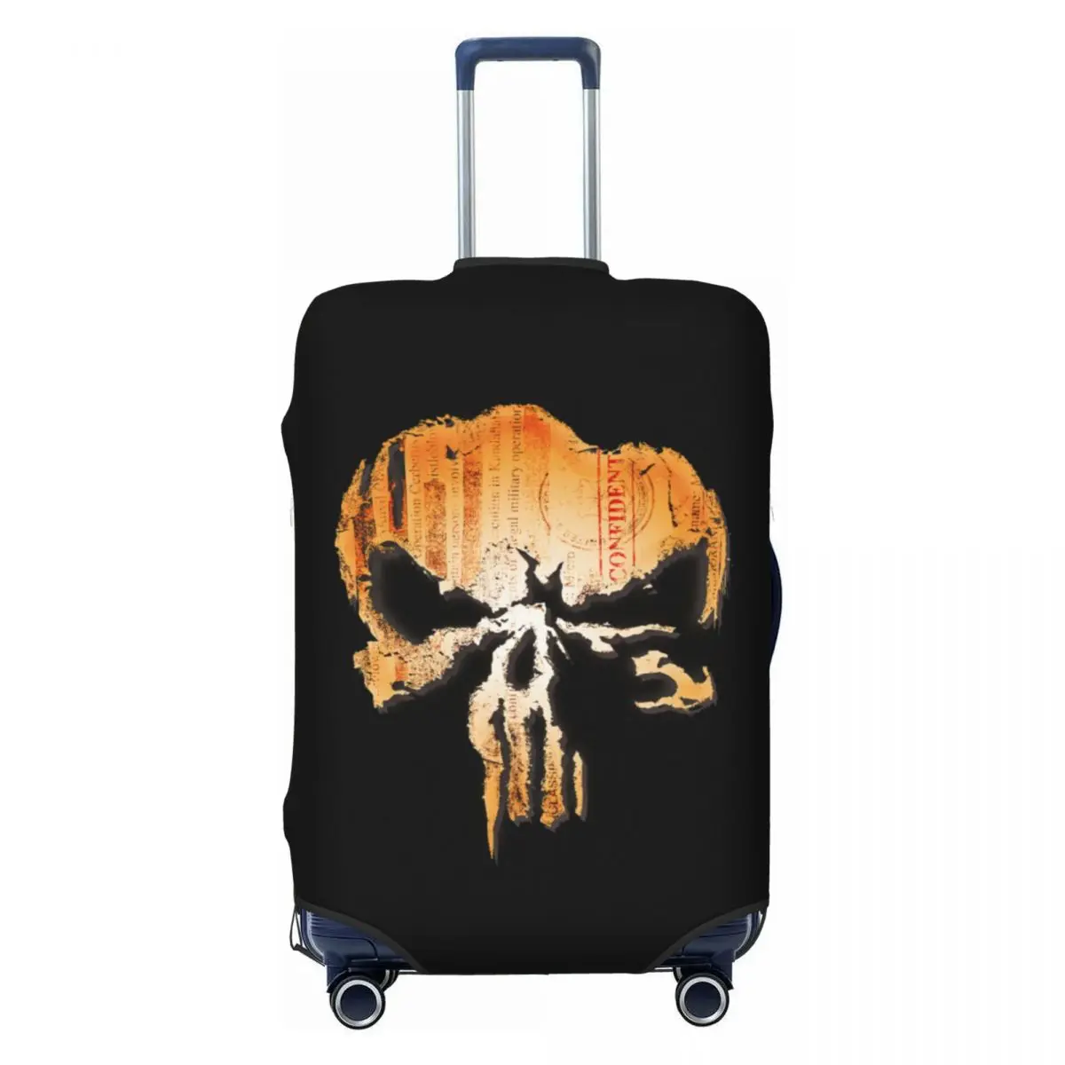 

Винтажный чехол для багажа с черепом, моющийся чехол для чемодана, защитный чехол для чемодана, подходит для 18-32 дюймов