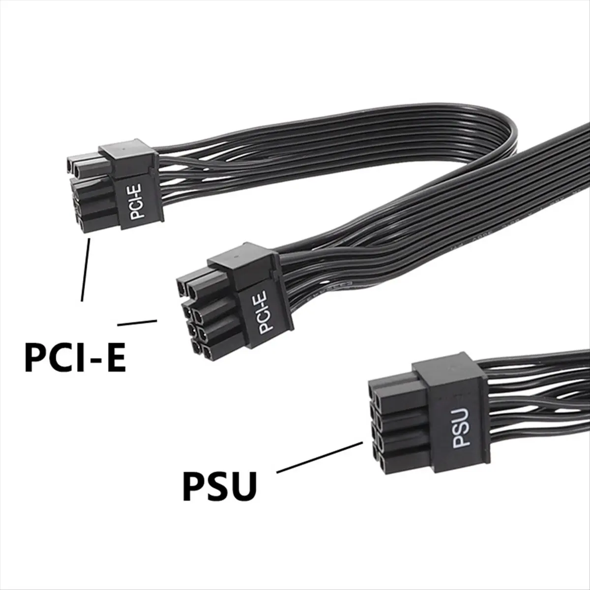 A10I PSU 8 Pin إلى Dual 6+2 Pin PCI-E كابل الطاقة لـ، كابل GPU ذكر إلى ذكر لإمدادات الطاقة المعيارية #6