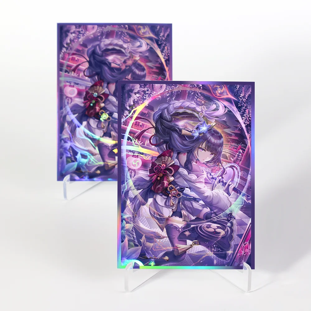 60 STKS 67×92mm Knipperende Thor Anime Kaarthoezen voor MTG/PKM Topladen Waterdichte Trading Card Protector Compatibel met PTCG