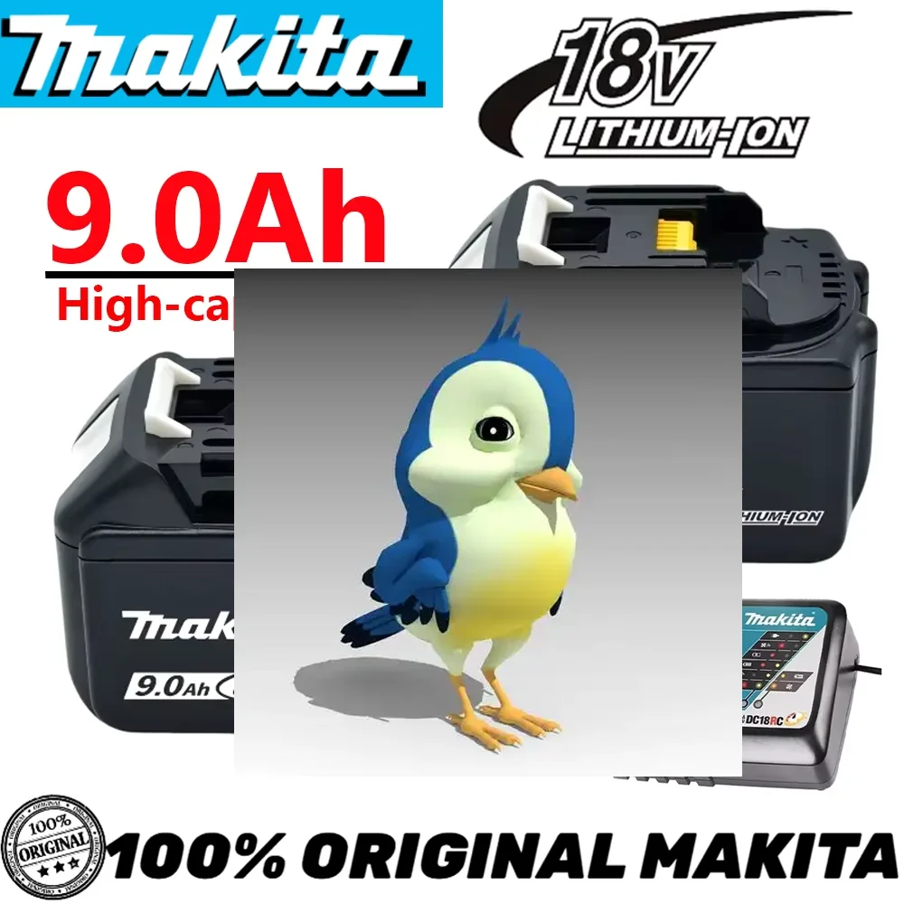 

Original Makita 9Ah for Makita 18V Battery BL1830B BL1850B BL1850 BL1840 BL1860 BL1815 Replacement Lithium Battery