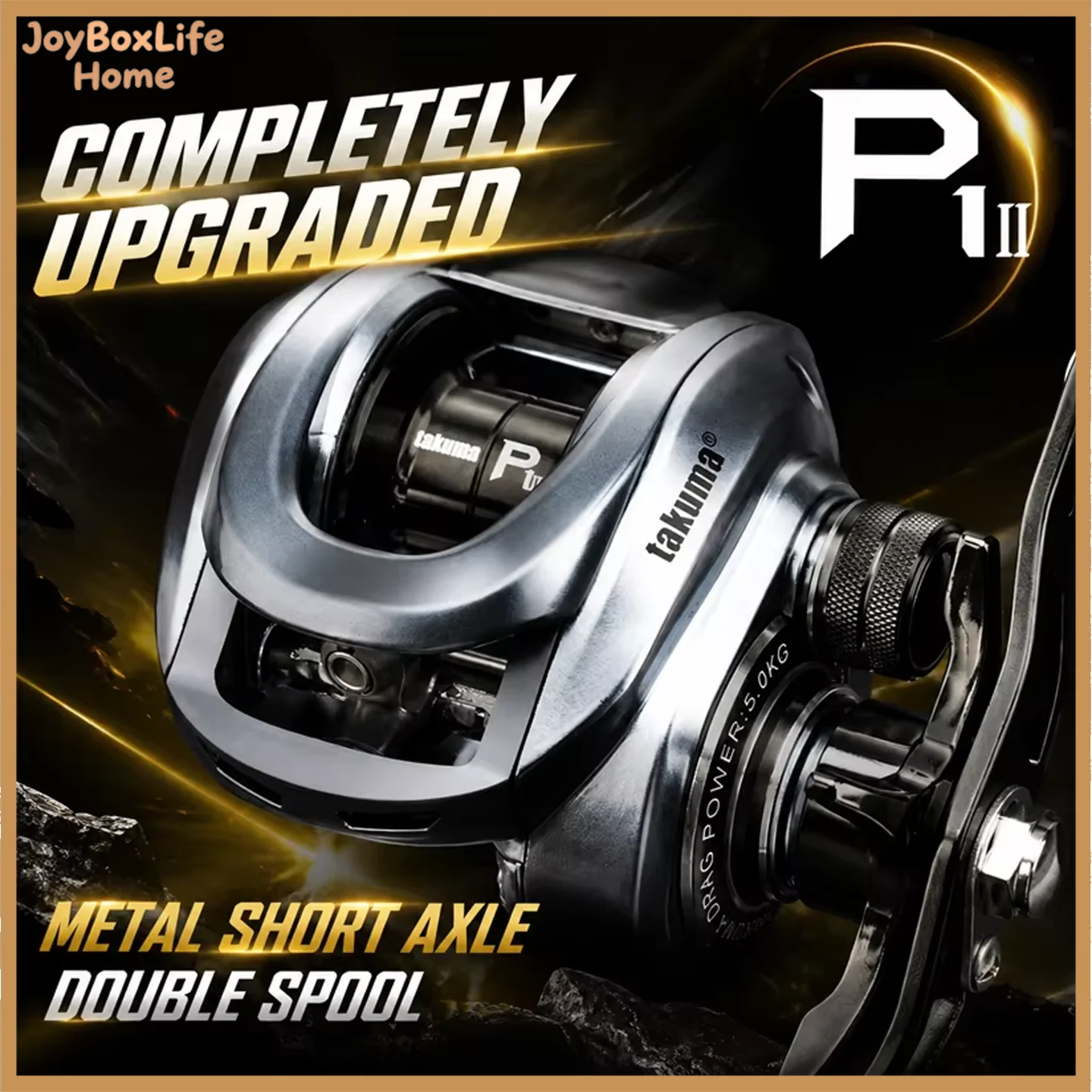 Takuma P1 Ⅱ Baitcasting Reel Ultralight Long Cast Anti Backlash Dual Metal Spool Magnetic Brake Lure Fishing Reel For Anglers