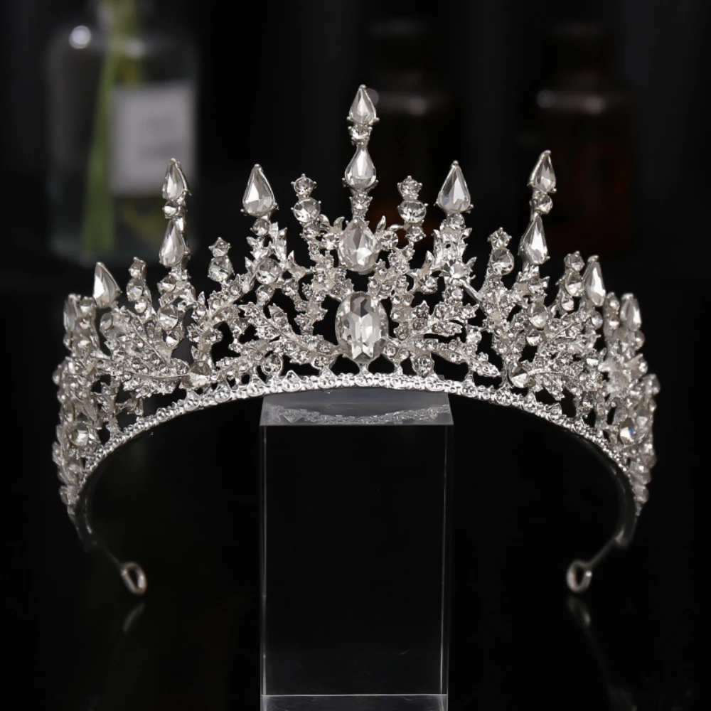 

HB18 European Bride Crown Wedding Hair Accessories Crystal Headwear Princess Tiara Bridal Headdress Queen Headband Head Jewelry