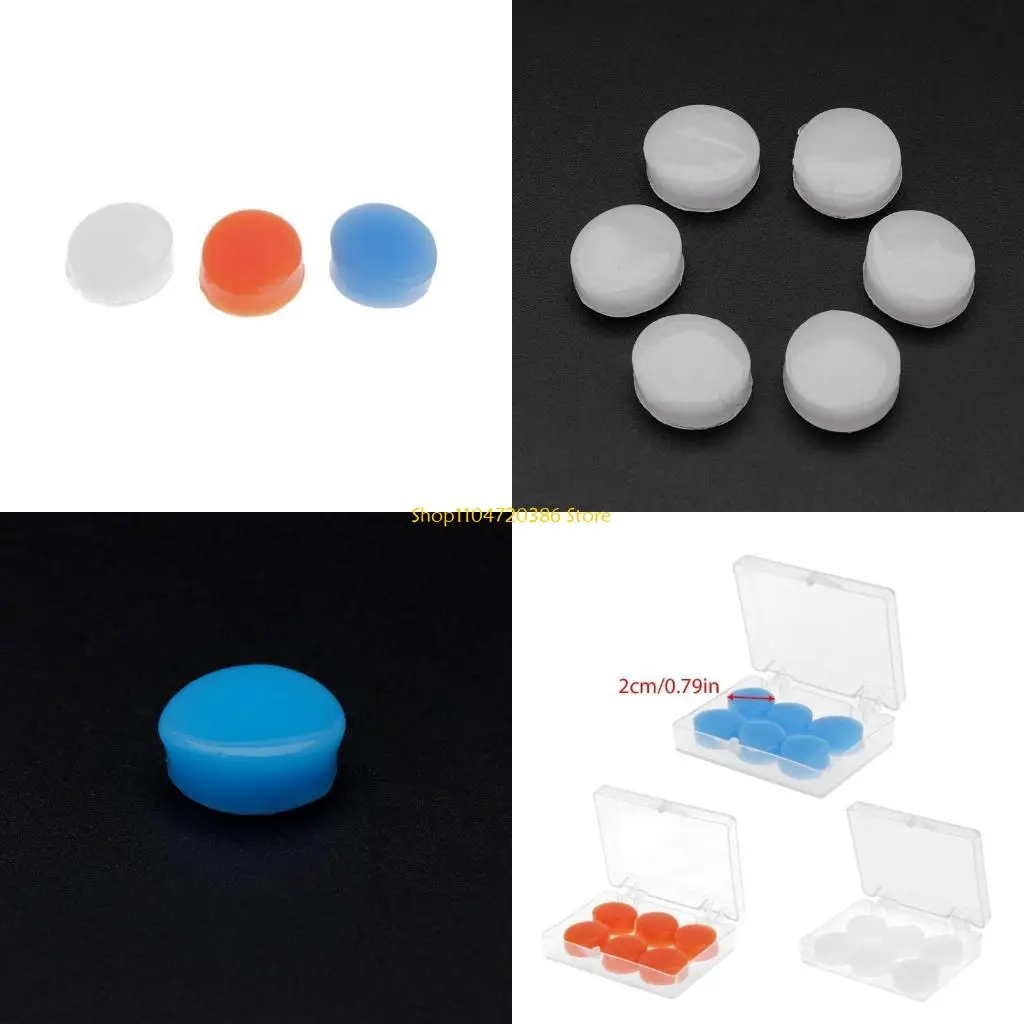 

K0EA Silicone Earplugs 6pcs/set Ear Protector Swimming Showering Water Sports for Summer Playing in Pool Keep Silent Supplies