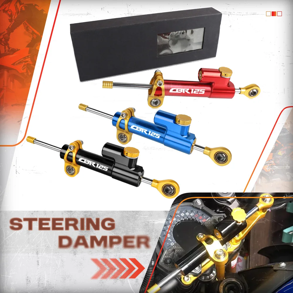 

For HONDA CBR125 CBR125R CBR125RR CBR 125 R 125RR 2004-2010 Steering Stabilizer Damper Bracket Adjustable Motorcycle accessories