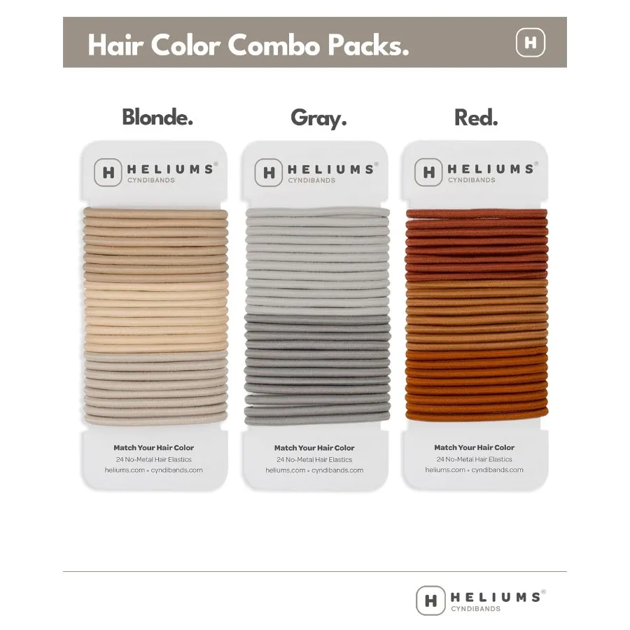 ربطات شعر مرنة من Cyndibands باللون البيج والأشقر - حوامل ذيل حصان خالية من الضرر مقاس 4 مم للنساء و24 عبوة من مطاط الشعر المطاطي المحايد #5