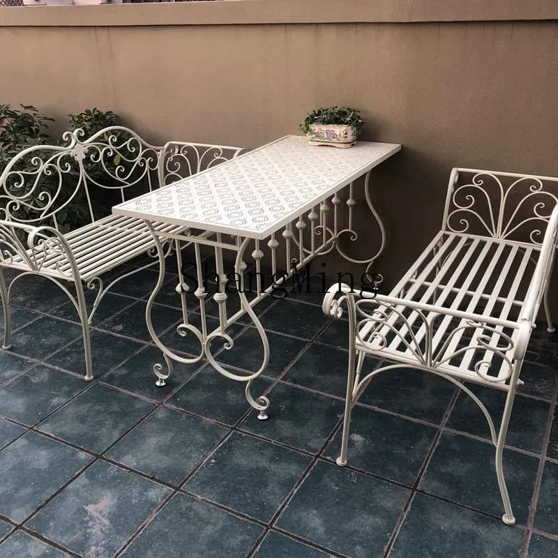 

CL bench Park courtyard Outdoor garden Coffee shop Table and chair combination Open-air balcony Leisure