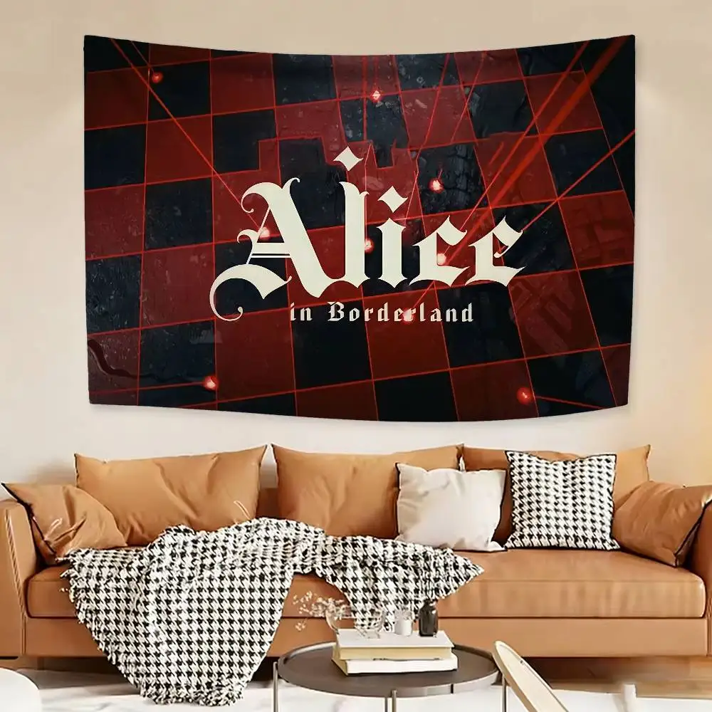 A-Alice In b-Borderland Flag Digital Printing Banner for Garage Wall Out Door Decoration