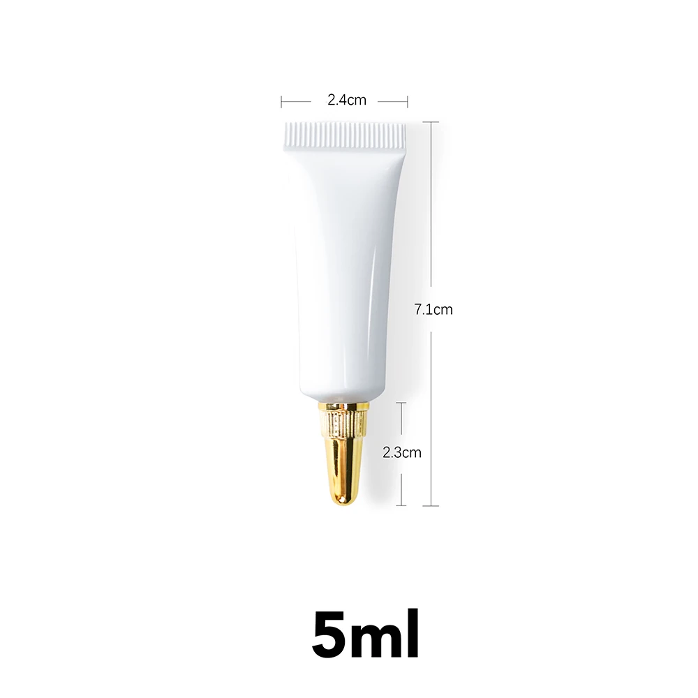 5g 10g White Plastic Squeeze Bottle Empty Cosmetic Container 5ml 10ml Hand Cream Essence Lotion Refillable Soft Tube