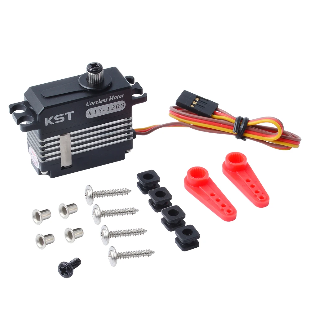 

KST X15-1208 13.5Kgf.cm 0.07sec Mini Coreless Cyclic HV Servo For RC Helis