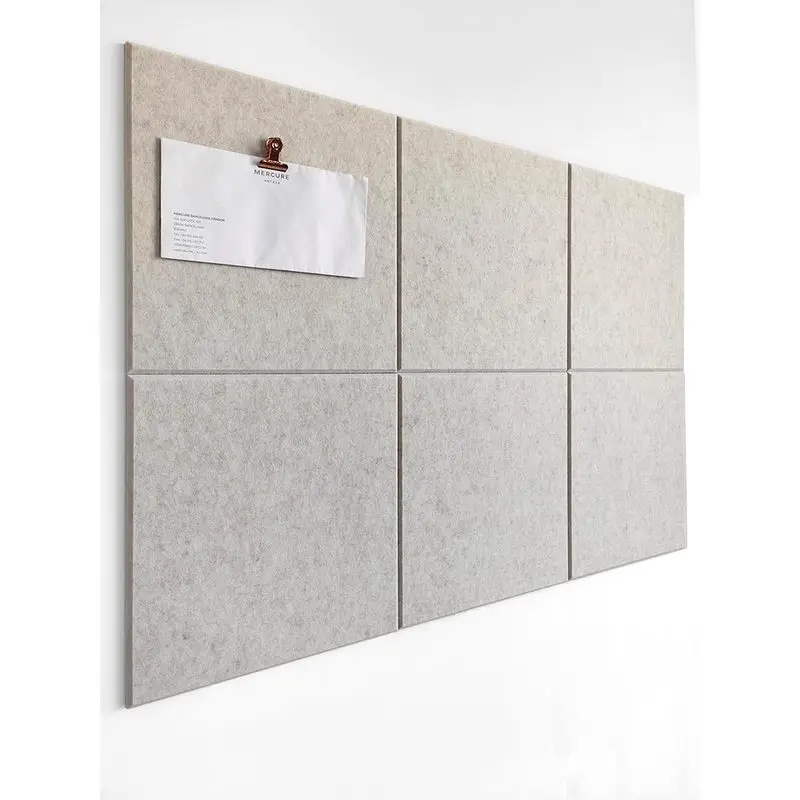 6PCS+35PCS Pushpins Cork Pin Bulletin Boards Felt Wall Decor Tiles Soundproof Acoustic Panels for Studio Office Home Decoration