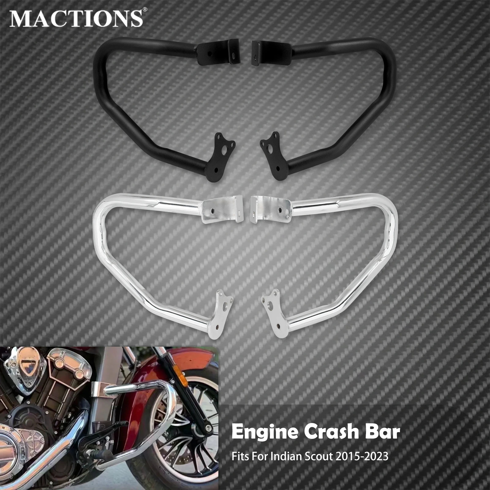

Motorcycle Engine Highway Crash Guard Bar Front Falling Protection Bumper For Indian Scout 2015-2023 Scout Sixty Bobber Twenty
