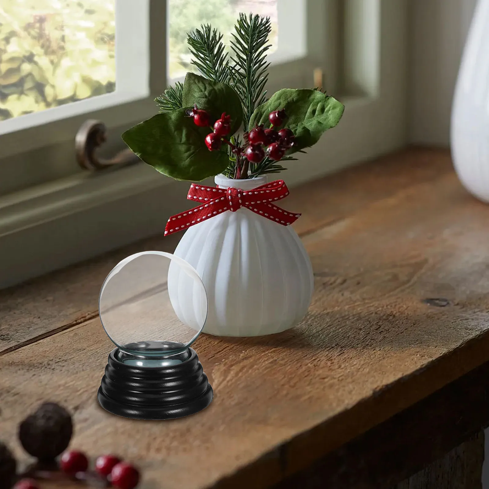 

Clear Glass Snow Globes Thickened Dome Diy Craft Decoration Christmas Holiday Home Party Filler Unfilled Containers Display