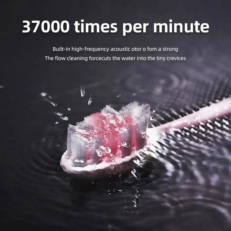 

Tongwode USB Rechargeable Sonic Electric Toothbrush IPX7 Waterproof Electronic Whitening Adult Tooth Brushes Replacement Heads