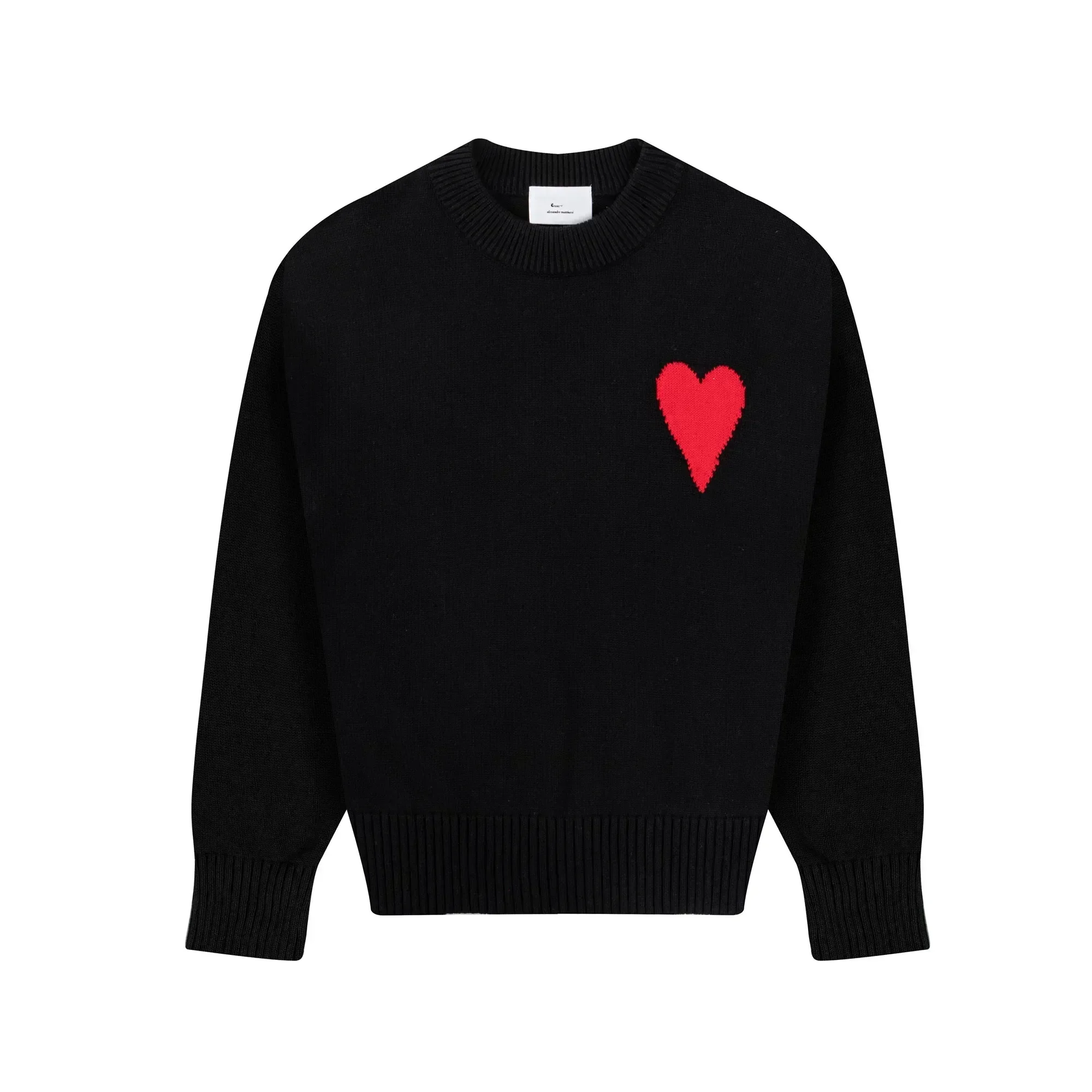 Felpa moda uomo autunno una lettera cuore Pullover ricamato felpa Casual in cotone sciolto abbigliamento donna e uomo